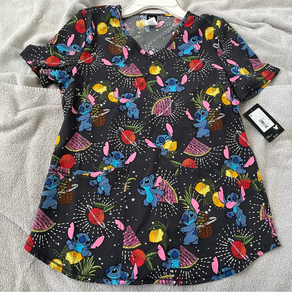 Disney Black and Blue Character Print Top - size xs